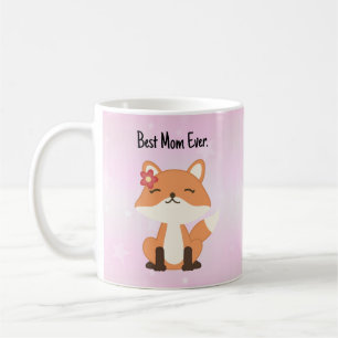 Taza De Café Zorra Mejor Mamá del Mundo Rosa