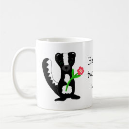 Taza De Café Zorrillo Adorable con Frase