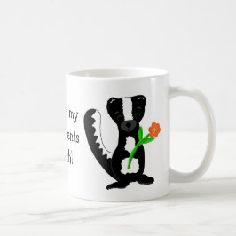 Taza De Café Zorrillo Adorable con Frase
