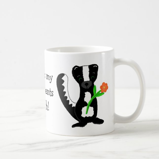 Taza De Café Zorrillo Adorable con Frase (Derecha)