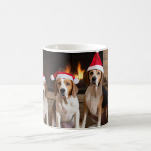 Taza De Café Zorro americano de caza inglés Chimenea Navidad