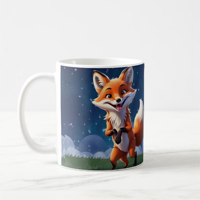 Taza De Café Zorro animado de invierno Mug (Izquierda)