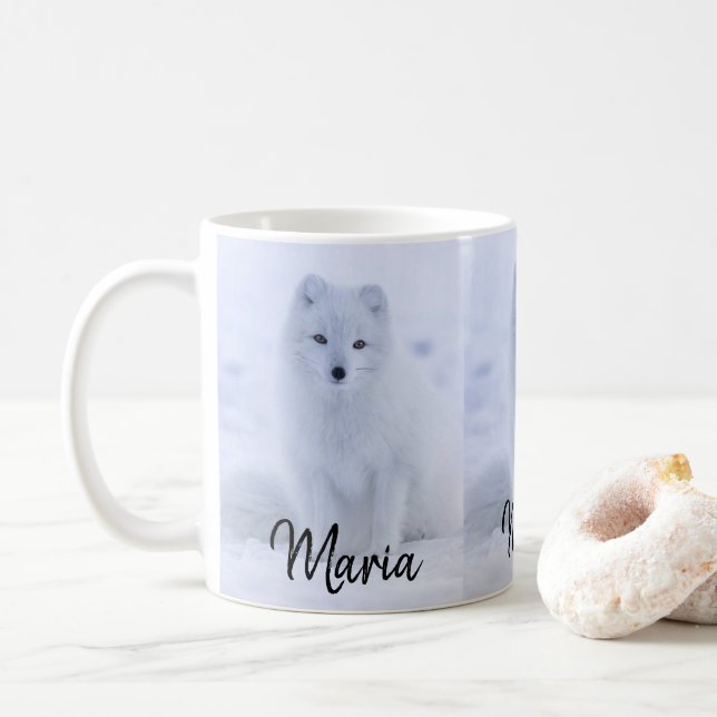 Taza De Café Zorro blanco Mug (Con donut)