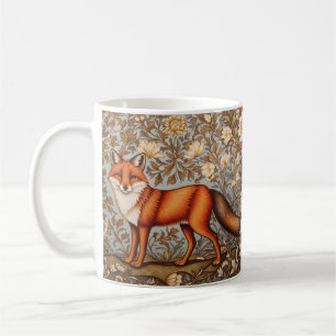 Taza De Café Zorro Caminando Inspirado en William Morris