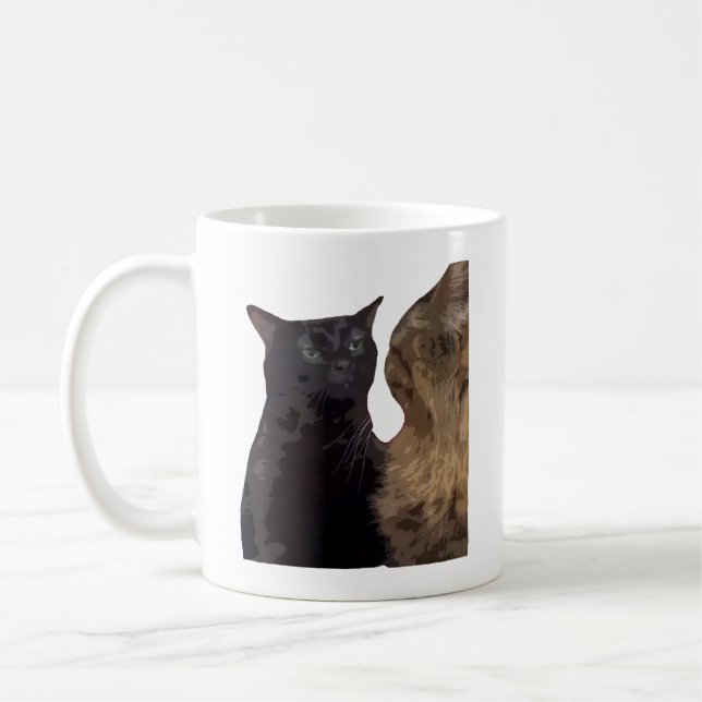 Taza De Café Zorro de gato negro (Izquierda)