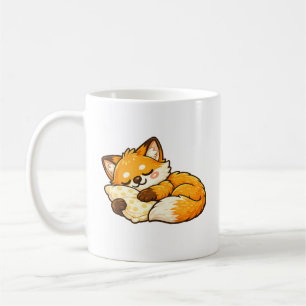 Taza De Café Zorro Dormido Lindo y Acogedor