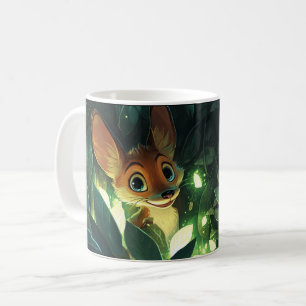 Taza De Café Zorro Estilo Cartoon Vibrante Colorido Café Mono