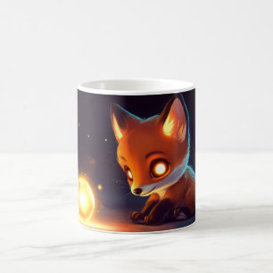 Taza De Café Zorro Estilo Cartoon Vibrante Colorido Lindo