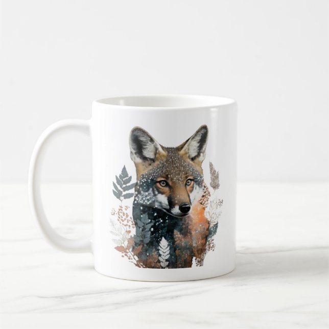 Taza De Café Zorro Fox Mug, amante de los animales (Izquierda)