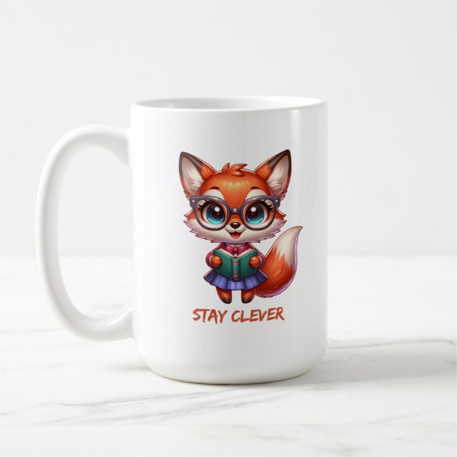 Taza De Café Zorro Inteligente - Amante de los Libros (Izquierda)