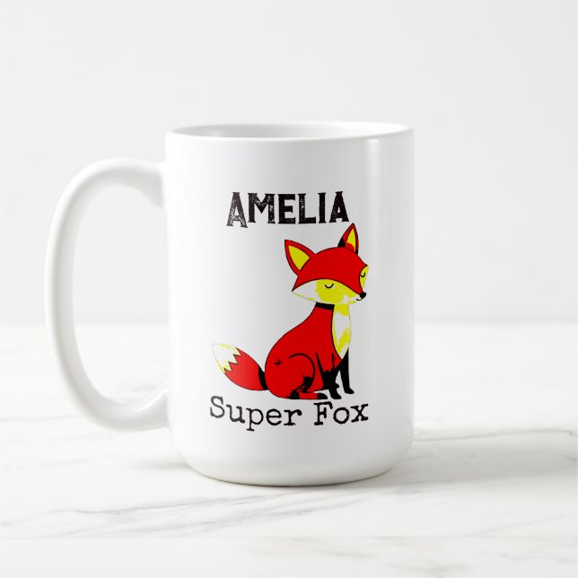 Taza De Café Zorro Lindo Personalizado  (Izquierda)