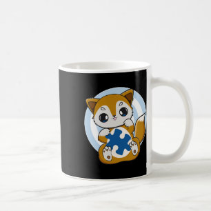 Taza De Café Zorro Lindo Y Apoyo Para La Conciencia Del Autismo