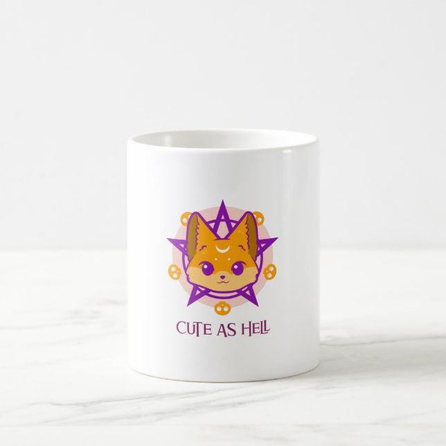 Taza De Café Zorro mono como el infierno (Centro)