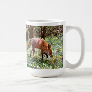 Taza De Café Zorro Rojo Bosque Vida Silvestre Flores de Campani