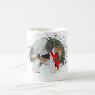 Taza De Café Zorro Terrier Invierno