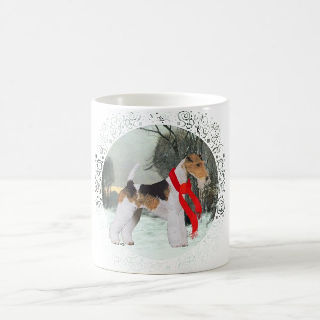 Taza De Café Zorro Terrier Invierno (Centro)