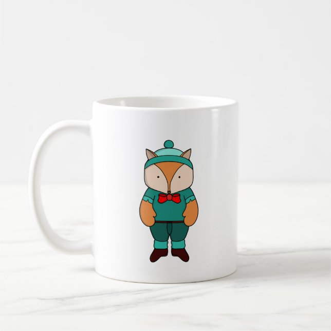 Taza De Café Zorro verde lindo (Izquierda)