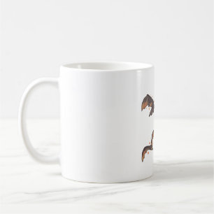 Taza De Café Zorro volador grisáceo Delight � Cuto Animal Art