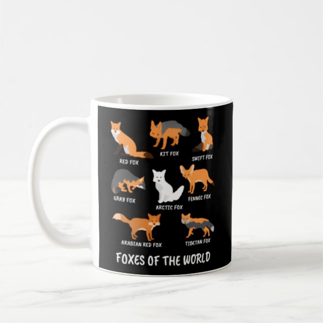 Taza De Café Zorros Del Mundo (Izquierda)
