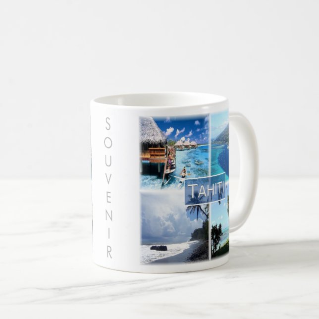 Taza De Café zPF003 TAHITI, Polinesia Francesa, Oceanía, (Anverso derecho)