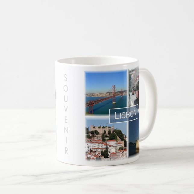 Taza De Café zPT007 LISBOA, Portugal, Europa, (Anverso derecho)