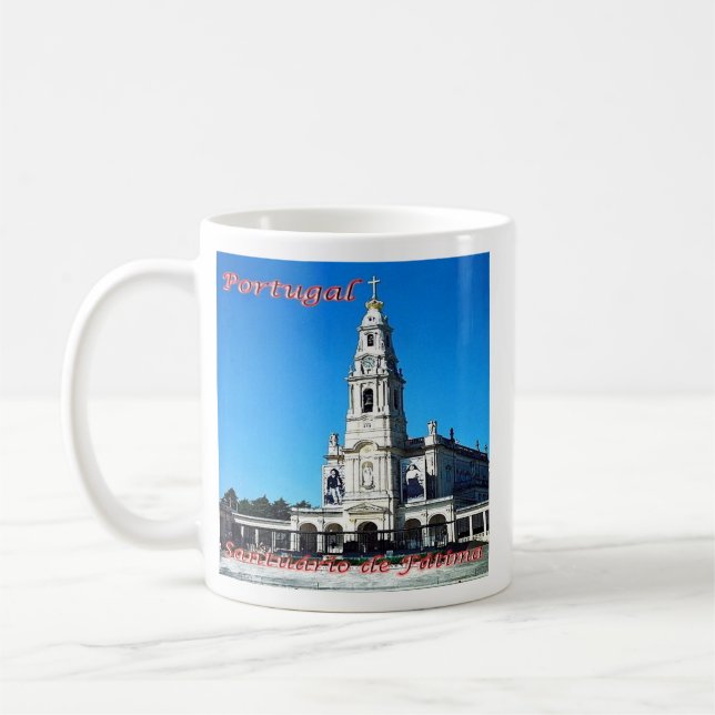 Taza De Café zPT011 SANTUARIO DE FATIMA, Portugal, (Izquierda)