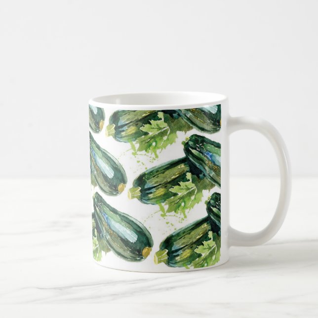Taza De Café Zucchini Vegetales Zucchini Vegetable Vegetable (Derecha)