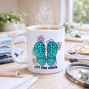 Taza De Café Zuecos de enfermera boho divertidos