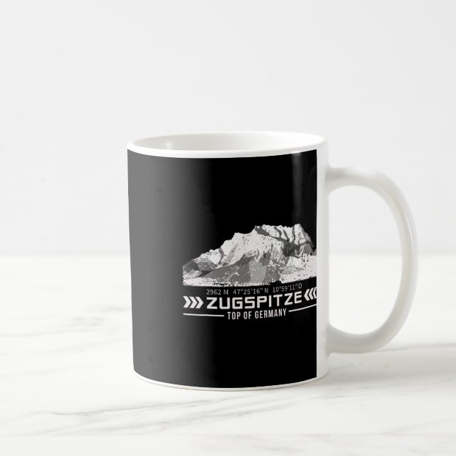 Taza De Café Zugspitze Alps Wetterstein Mountains Hiking Climbi (Derecha)