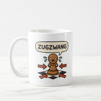 Taza De Café Zugzwang divertido meme de ajedrez peón apurado li