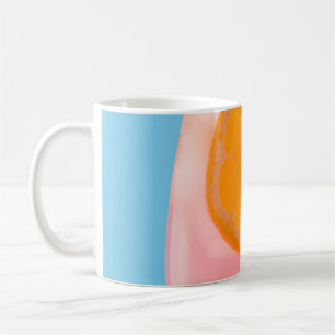 Taza De Café Zumo de naranja en vaso transparente