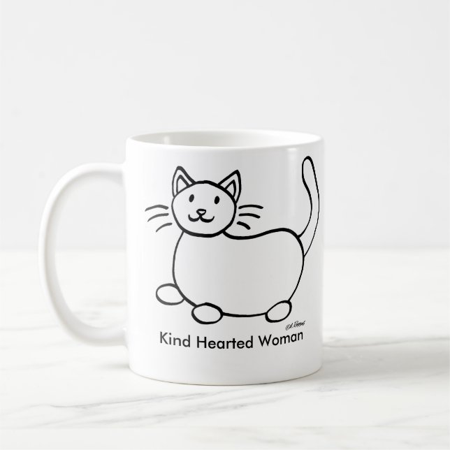 Taza de café zurda de la mujer Hearted buena (Izquierda)