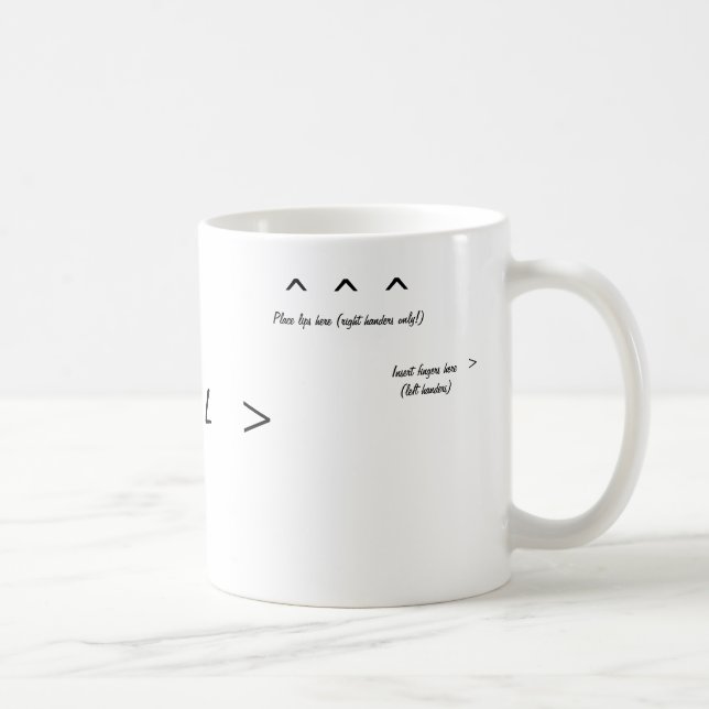 Taza de café zurda o diestra (Derecha)