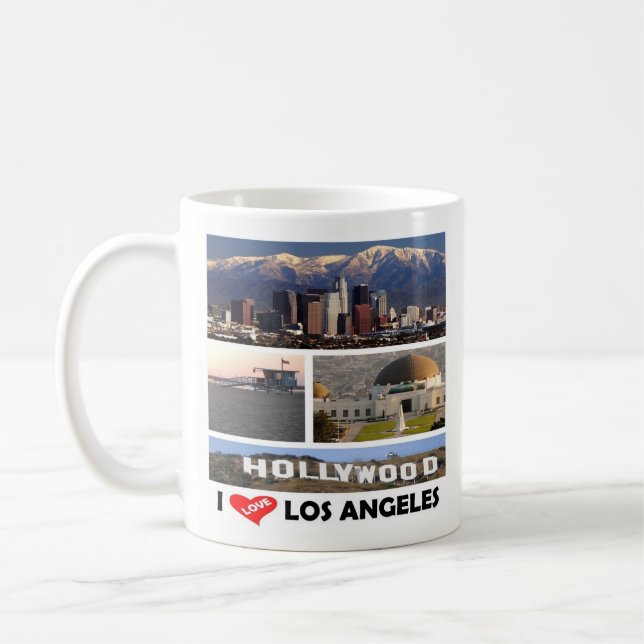 Taza De Café zUS169 LOS ANGELES I Love, Mosaic, Coffee Mug (Izquierda)