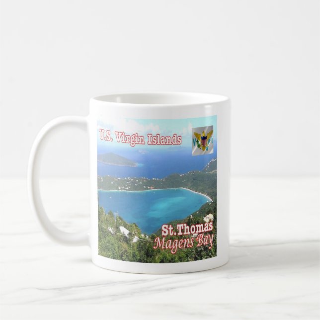 Taza De Café zVI012 SAINT THOMAS, Bahía de Magens, Islas Vírgen (Izquierda)