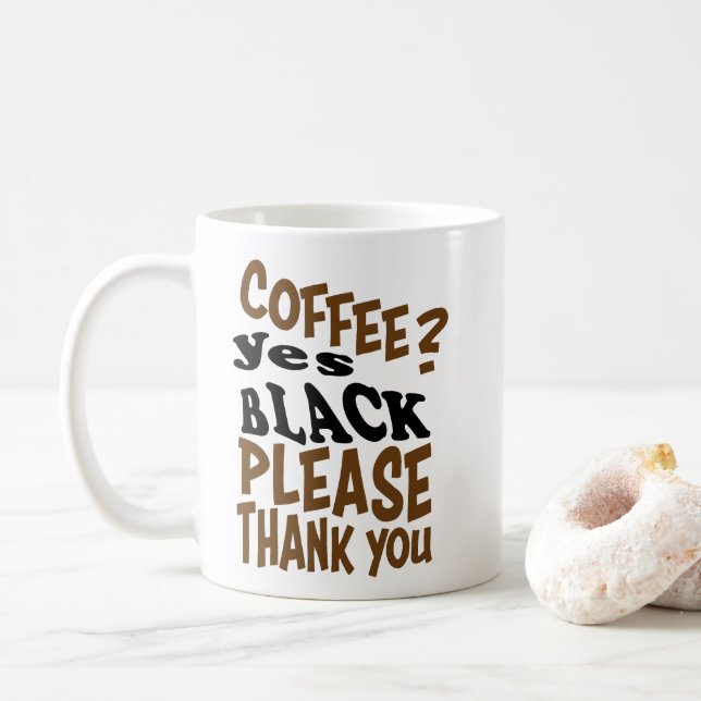 Taza De Café zwarte koffie (Con donut)