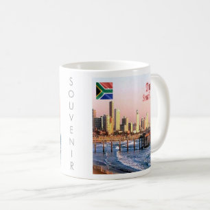 Taza De Café zZA037 DURBAN Skyline Crop, SUDÁFRICA,