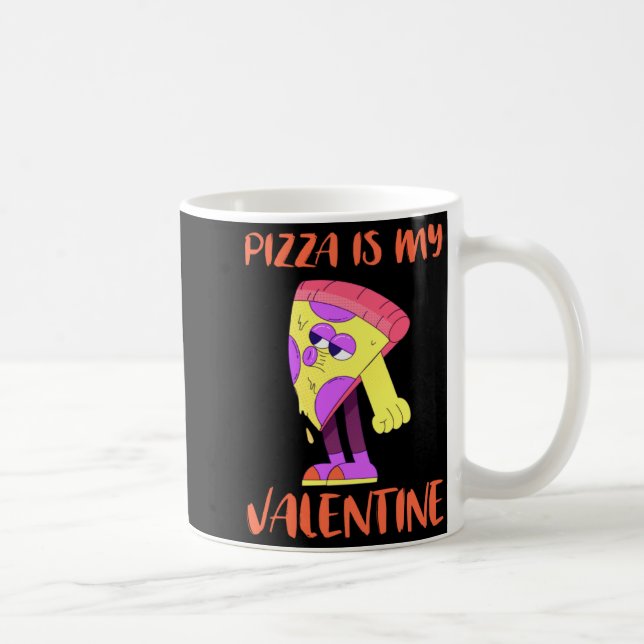 Taza De Café Zza Is My Valentine Pepperoni Zza For Women  (Derecha)