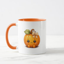 Taza de calabaza Kawaii adorable