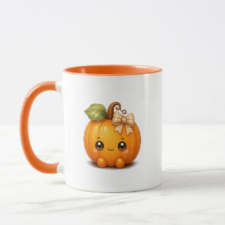 Taza de calabaza Kawaii adorable
