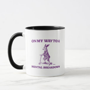 Taza De camino a un colapso mental conejo