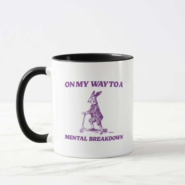 Taza De camino a un colapso mental conejo (Izquierda)