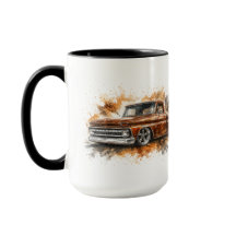 Taza de Camión Rodante Vintage Acuarela