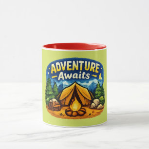 Taza de camping La aventura espera
