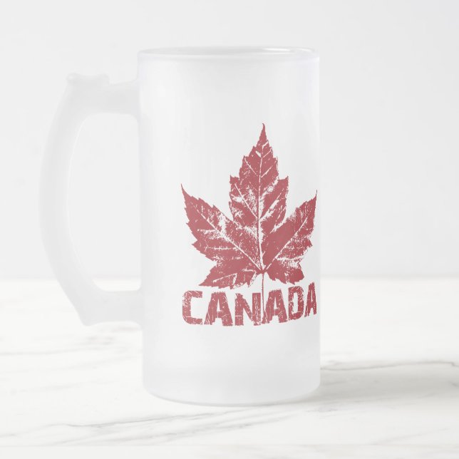 Taza de Canadá del vidrio de cerveza del recuerdo (Izquierda)