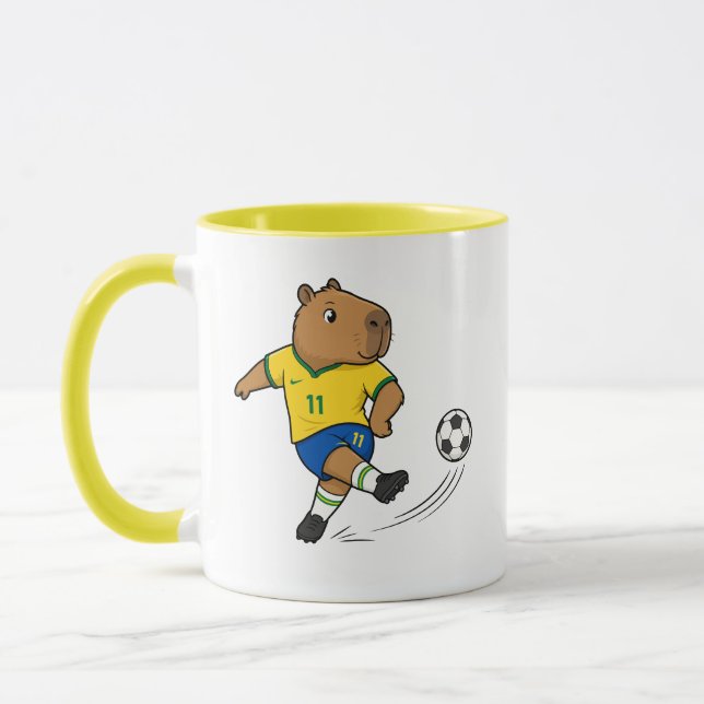Taza de capibara futbolero lindo (Izquierda)