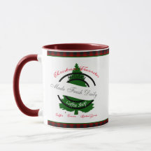 Taza de cartel de cafetería de vacaciones