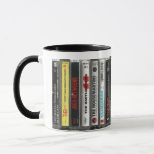 Taza de cassette de rock alternativo de los 80