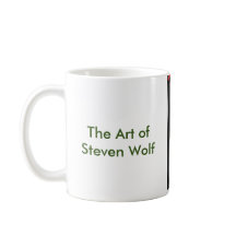 Taza de Caterpillar 11oz, arte del lobo de Steven