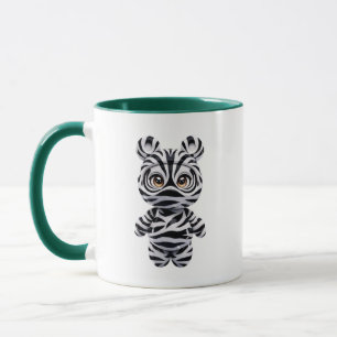 Taza de cebra brillante personaje Kawaii